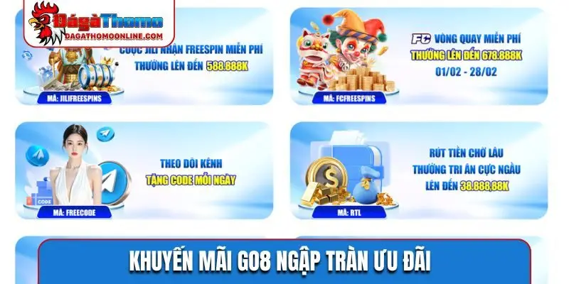 Khuyến mãi GO8 ngập tràn ưu đãi